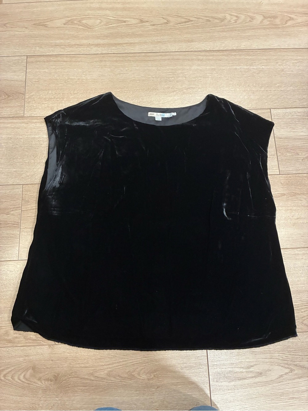 Boden Women’s Black Velvet Bateau Neck Dolman Top Size 16